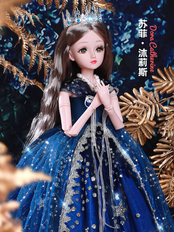 Модная Кукла принцессы 60 см, полный комплект с 24 шарнирными подвижными телами, детское платье с белой кожей, подарки для девочек, праздничный подарок на день рождения, детская игрушка