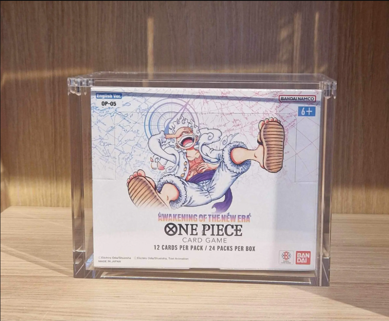 Acrylic Case 6MM One Piece Dragon Ball Booster Box Display Case Collector Protector with Magnetic Lid for OP 04-04 FB 01-02 B