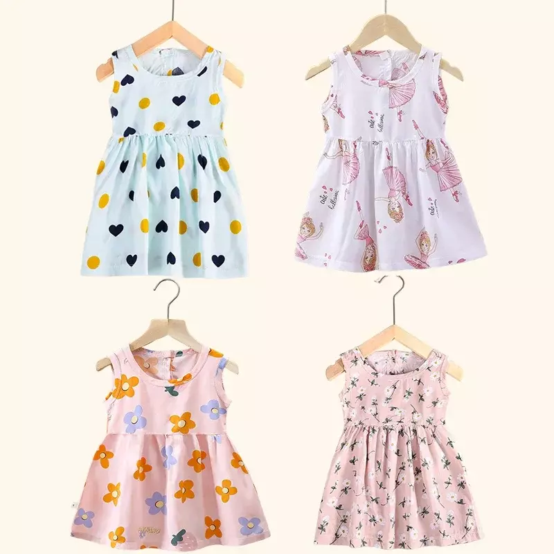 Cute Summer Children Clothing Girl Dresses Kids Dresses Clothes for Girls Party Princess Fashion Outfit Cartoon Beach Dress