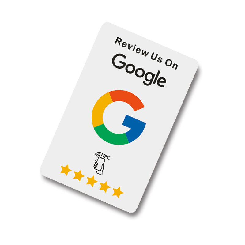 Tarjetas de reseñas de Google habilitadas para NFC, potencian tu negocio, Material de PVC duradero