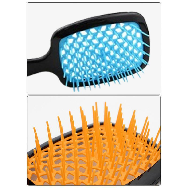 Hollow Comb, Square Massage Comb, Dry And Wet Blow Comb, Unknotted Hair Comb, Mesh Comb,Balloon Comb Green Women Men Multi
