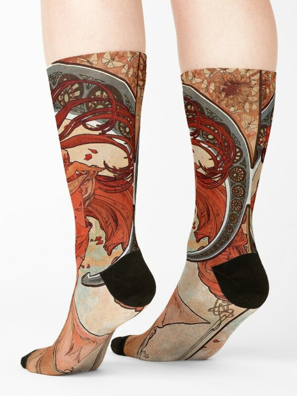 Alphonse mucha - Dance Socks christmass gift ankle Male Socks Women's