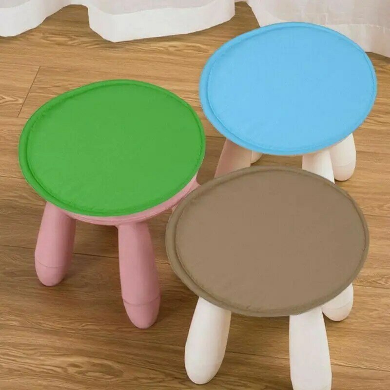 Solid Color Round Garden Chair Pads Removable Tie-on for Seat Cushion for Outdoor Bistro Stool Patio Home Dining 20 Color