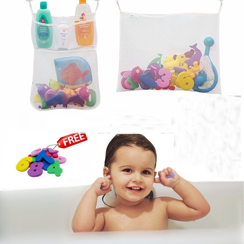 Dzieci zabawki do kąpieli dla niemowląt Tidy przechowywanie przyssawka torba składana dla dzieci zabawki łazienkowe Protable przyssawka kosze siatkowa torba organizer z siatki