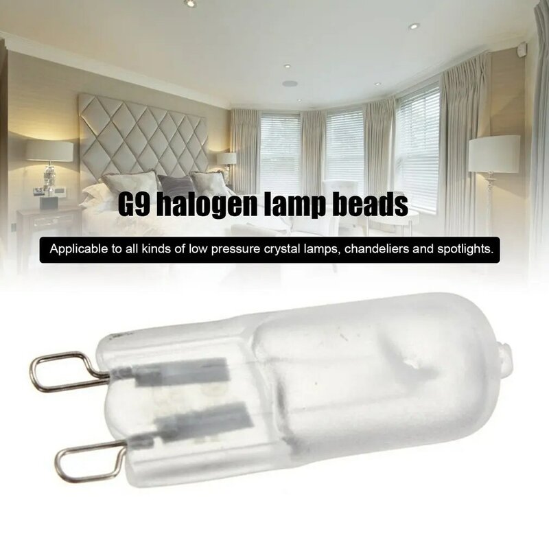 Lâmpada de halogéneo brilhante super, lâmpada clara interior, luzes de poupança de energia, branco quente, 230V, 40W, 3000K, G9, 1 Pc