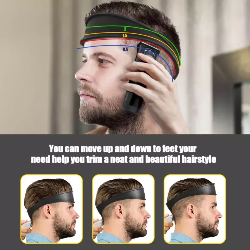 DIY Home Hair Trimming Haircuts Curved Headband Silicone Neckline Shaving Template Hair Cutting Guide Barber Hair Styling Tools