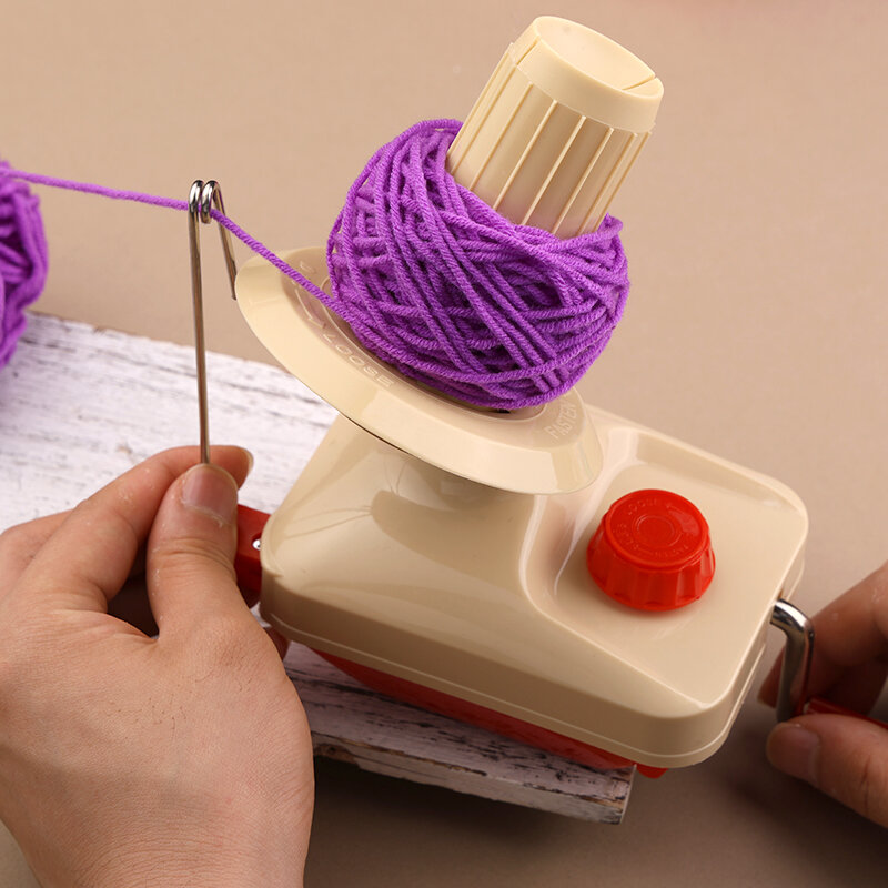 1 unidad de cuerda manual de fibra de lana bobinadora de hilo de mano portátil para accesorios de costura de bricolaje