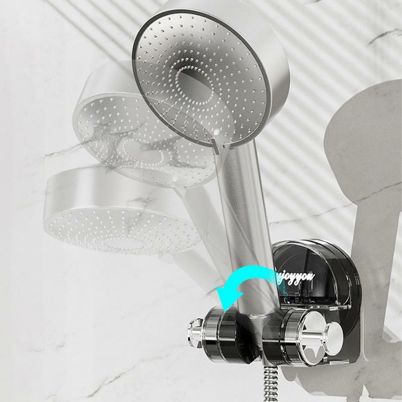 Shower Handle Holder Adjustable Suction Cup Shower Bracket No Drill Shower Wand Holder Wall Mount Handheld Sprayer Holder For