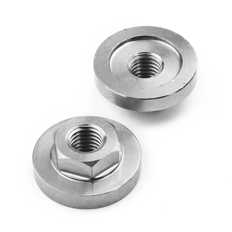 2Pcs Hex Flange Nut Quick Release Thread Replacement 100 Type Angle Grinder Metal Pressure Plate Inner Outer Flange Nut Set