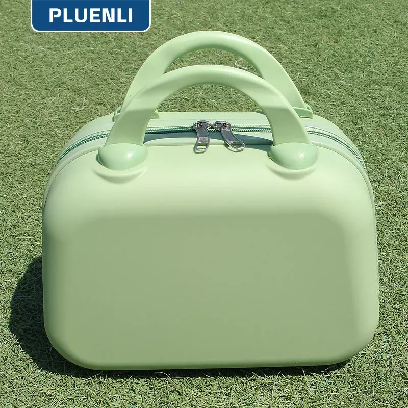 Маленькая портативная косметичка PLUENLI на колесиках, маленький чемодан, Студенческая сумка для хранения