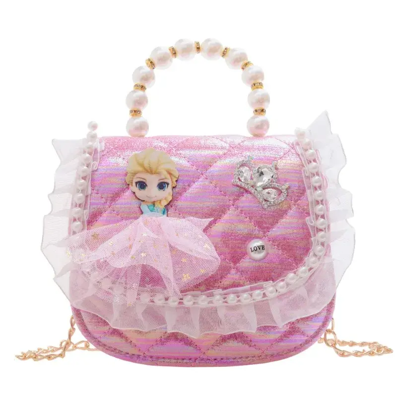 Pearl Shoulder Bag 2023 New Children's Handbag Small Fragrance Girl Crossbody Princess Fashion