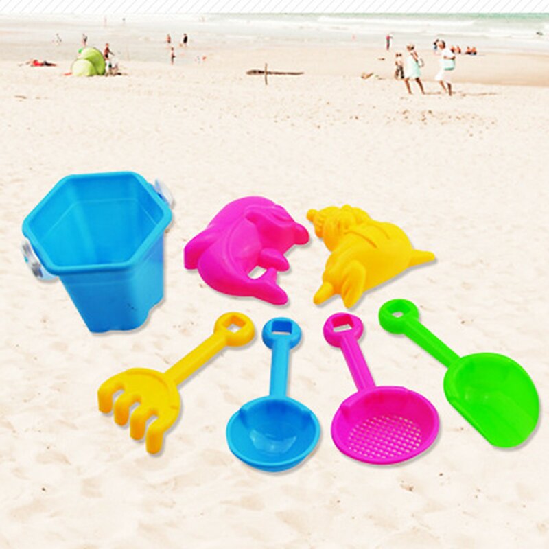 子供のビーチおもちゃセット,砂のプレイサンドピット,夏の屋外おもちゃ,面白いギフト,7個