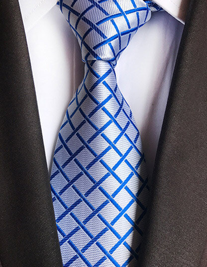 Классический галстук из полиэстера 8 см, мужской галстук в клетку, мужской официальный галстук для свадьбы и офиса, цвет синий/зеленый