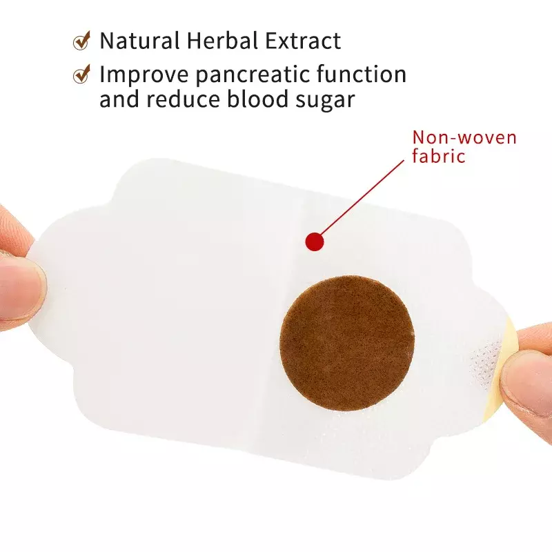 Blood Sugar Level Label, Diabetes Patch, Estabiliza o açúcar no sangue, Gesso Natural Herbal, Diabéticos com Glicose Inferior, 60pcs
