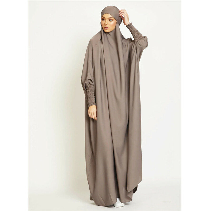 Overhead Abaya Eid Ramadan donne musulmane preghiera indumento vestiti con cappuccio Abaya Khimar Maxi vestito abbigliamento islamico Robe abito caftano