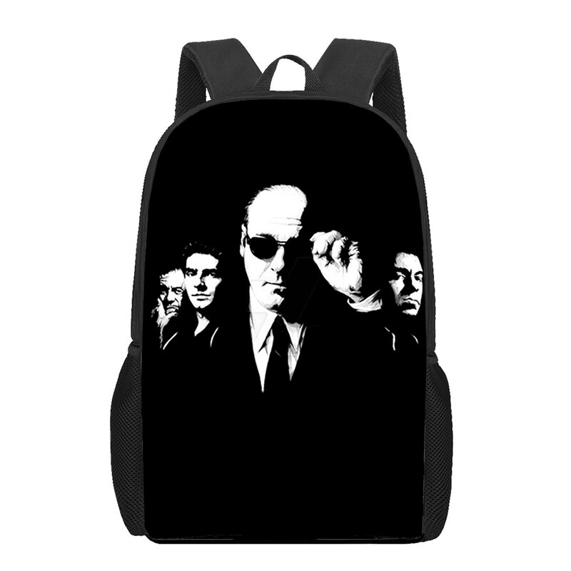 Mochilas escolares con estampado 3D The Sopranos Tony para adolescentes, niños y niñas, mochila única para niños, bolsa de libros para estudiantes