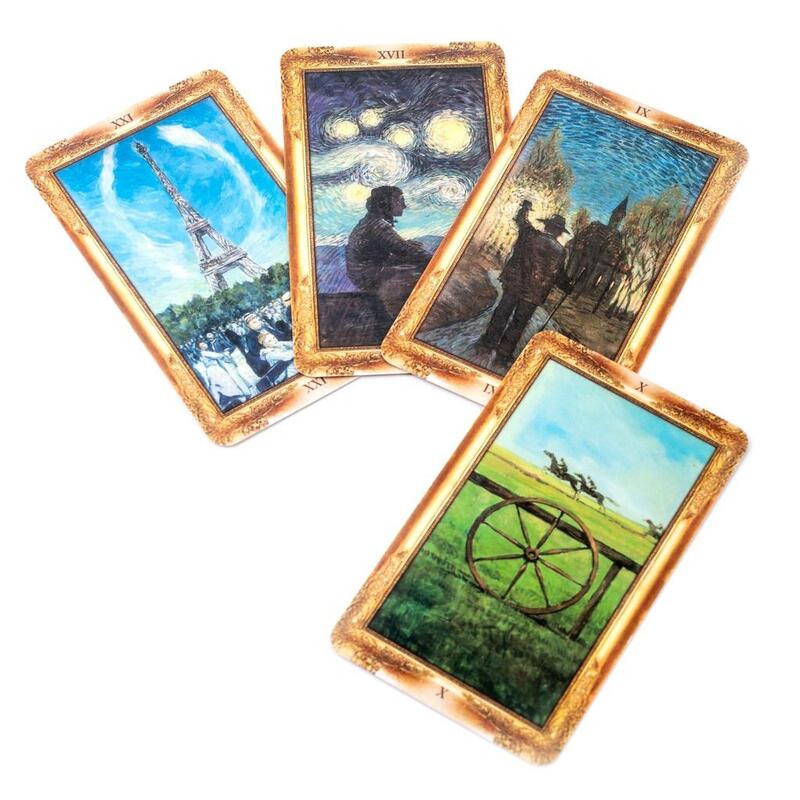 10.3*6Cm Impressionistische Tarot Deck Vrijetijdsfeest Tafelspel 78 Stuks Tarotkaarten Voor Beginners