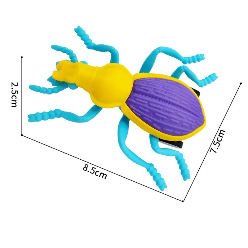 3 Stuks Kinderen Creatieve Simulatie Plastic Mini Cartoon Insect Step Kever Rebound Uurwerk Speelgoed Geschenken Aan Kinderen