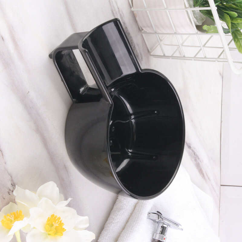 Yaqi-Black Color Plastic Shaving Bowl para homens, alta qualidade, escova de barbear