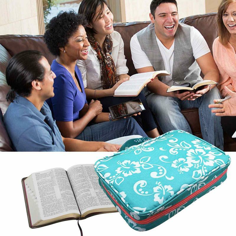 Porte-couverture de la Bible avec plusieurs poches intérieures, sacoche de transport pour livre, protection pour journal