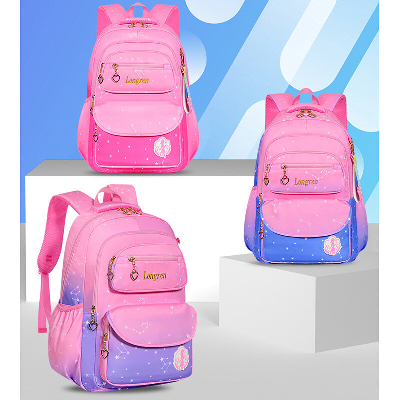 الفتيات الابتدائية الأميرة حقيبة المدرسة المدرسية للطلاب في الصفوف 1-3-6 مقاوم للماء الأطفال الحقائب المدرسية للأطفال Mochila جديد