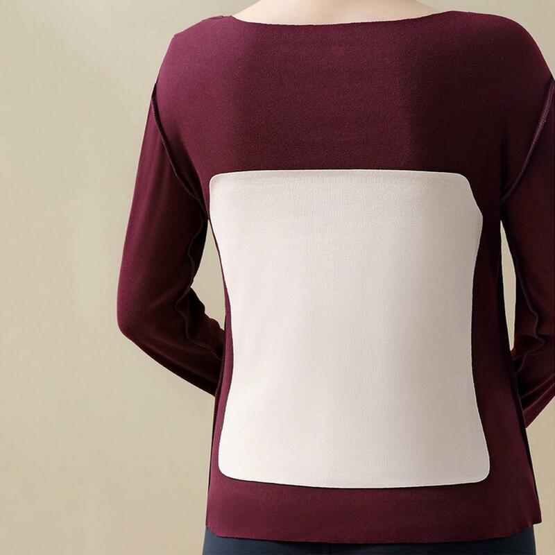 Fashion Basic Blouse  Slim Fit Stretchy Thermal Underwear  Thickened Double Layer Basic Bottoming Tops Undershirt