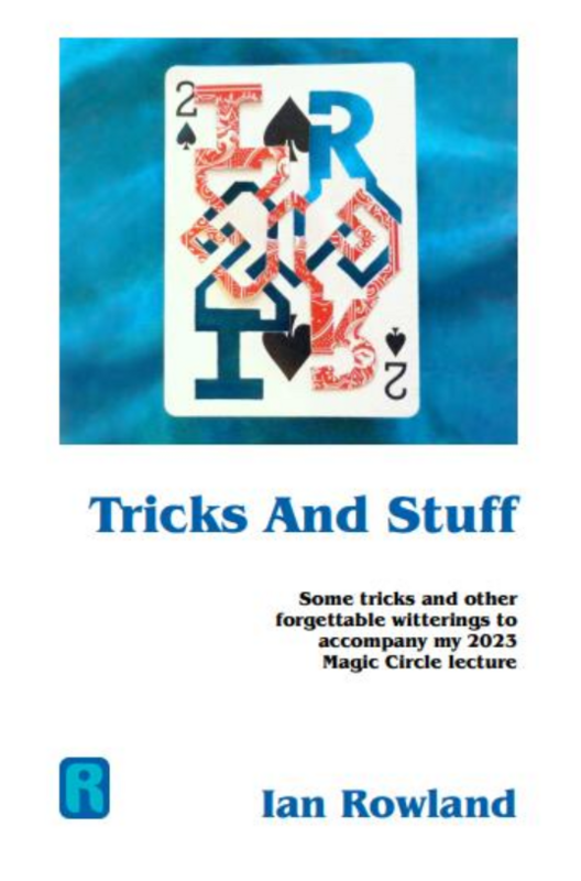 Ian Rowland-sztuczki i rzeczy obręcz Magic Circle 2023 notatki z wykładów-magiczne sztuczki
