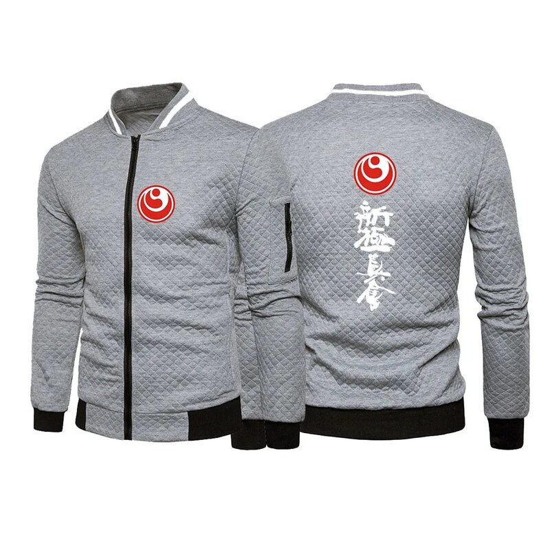2024 Men Kyokushin Karate Spring and Autumn Printing Casual Fashion Printing New Six-color Zipper Round Neck Hight Quality Coat