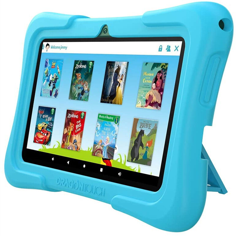 With Silicone Case 7'' Kids Android 6.0 Tablets PC Google Play Allwinner A33 Quad Core 1GB RAM 8GB ROM 1024*600IPS Netbook