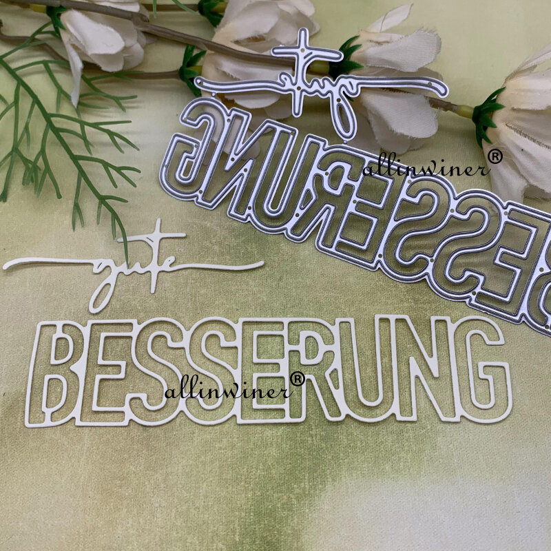 Besserung-troqueles de corte de Metal con letras, plantillas troqueladas para álbum de recortes DIY, grabado en relieve de tarjetas de papel, nuevo