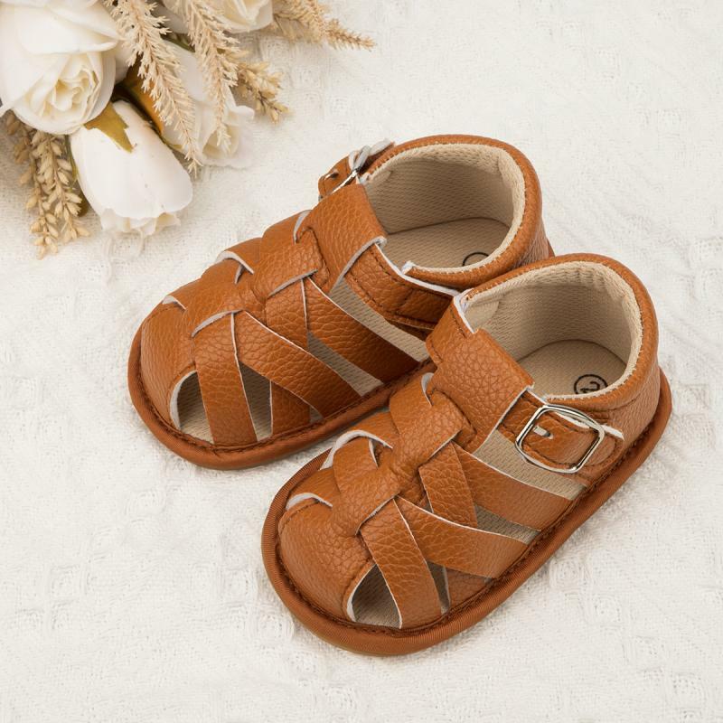 子供と赤ちゃんのための夏のサンダル,男の子と女の子のための最初のステップのための柔らかいゴム底の靴