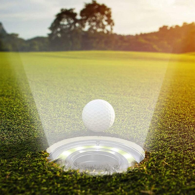 Glow Glowing Golf Hole Lights 3 Modes Luminous LED For Golf Hole Night Light Up Golf Play Long Lasting Bright Night Sports