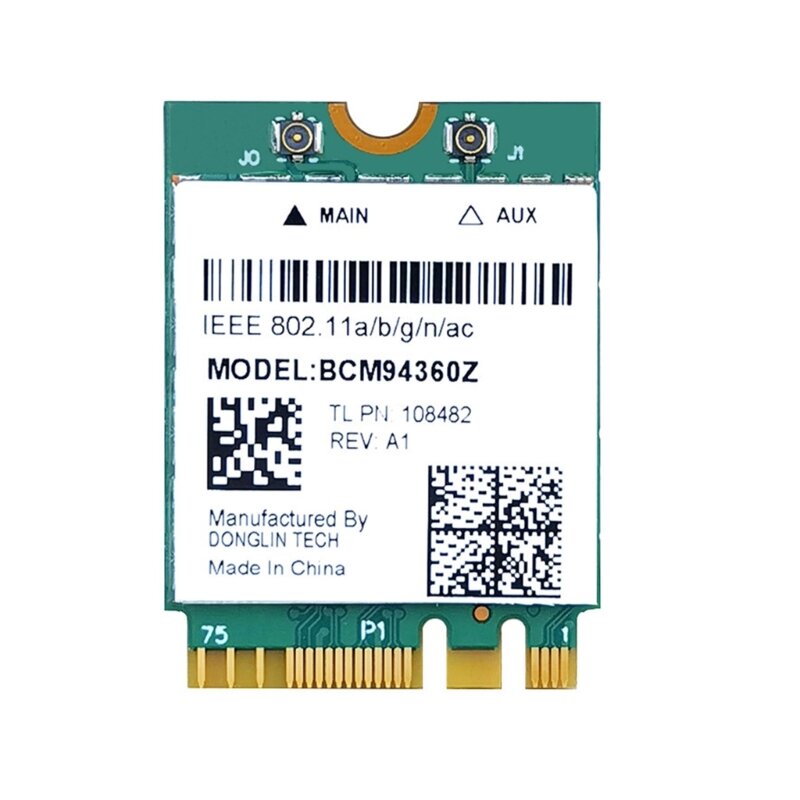 Adaptador de tarjeta Wlan WIFI BCM94360Z, BCM94360NG, BCM94360, 2,4G + 5G + BT4.0, adaptador Wlan 802.11AC, tarjeta inalámbrica BCM94360, envío directo