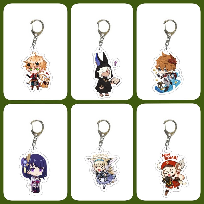 Animation, game characters around the shape of acrylic key chain stand card development