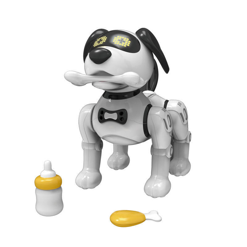 หุ่นยนต์อาร์ซีแบบอินเตอร์แอคทีฟสำหรับลูกสุนัขของเล่น Command เสียงหุ่นยนต์ตั้งมือสำหรับสุนัขเต้นรำอัจฉริยะ