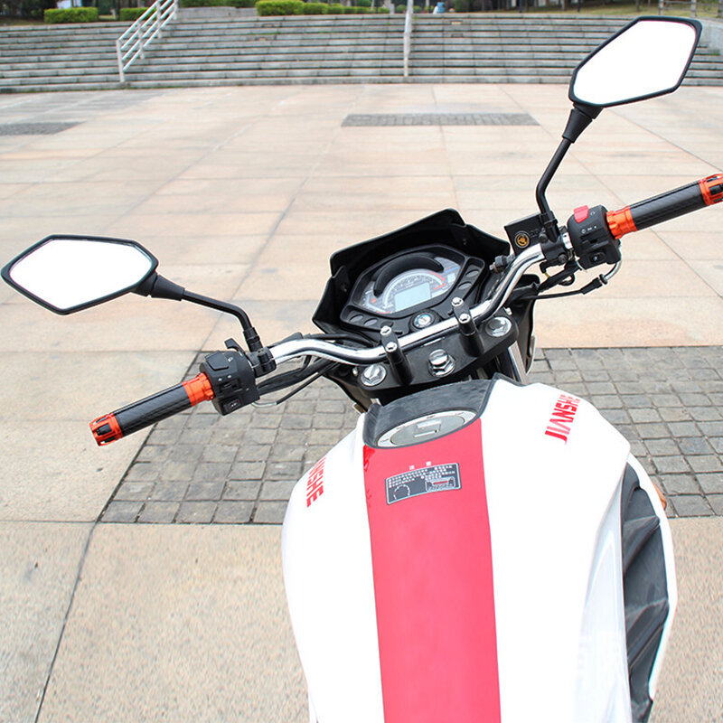 2 pcs/par universial 8mm 10mm espelho da motocicleta scooter e-bike espelhos retrovisores eletromobile volta espelho convexo lateral