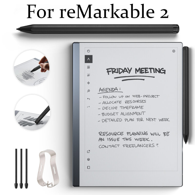 Dla reMarkable 2 Pen z gumką 4096 czułość na nacisk odrzucanie dłoni wsparcie pochylenia rysik ołówek do markera Plus