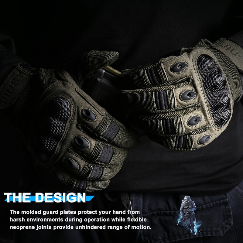 Guante tácticos militares para Paintball Ejército Airsoft, guantes de dedo completo antideslizantes para ciclismo trabajo hombres