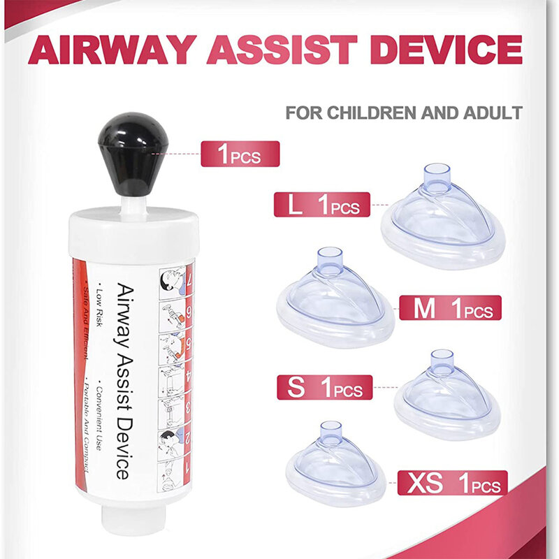 Home Simple Asphyxia Respiratory Rescue Device Choking Device Anti-Choking Adults Children Airway Suction Rescue First Aid Kits