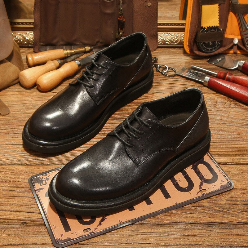 Soft Leather Mens Formal Shoes Luxury Handmade Quality 2024 Autumn Designer British Style Casual Business Social Derby Shoes Man