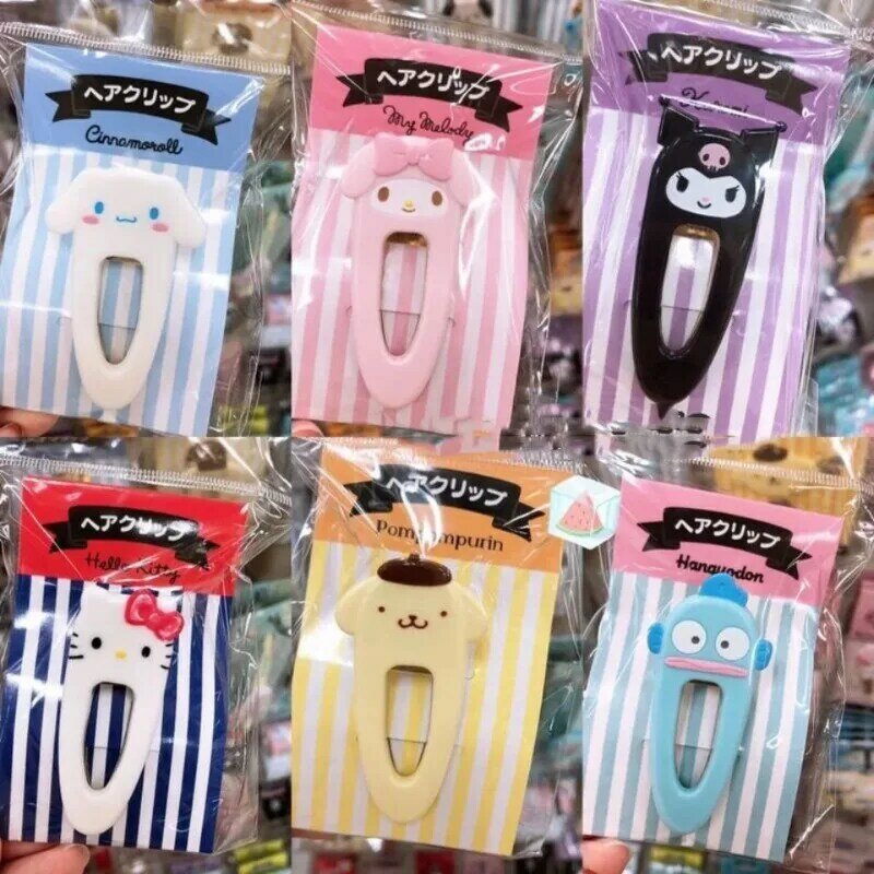 Accesorios Kawaii Sanrioed Hello kitty My Melody Kuromi Cartoon Anime Bb Clip Card emision horquilla tocado accesorios para niñas