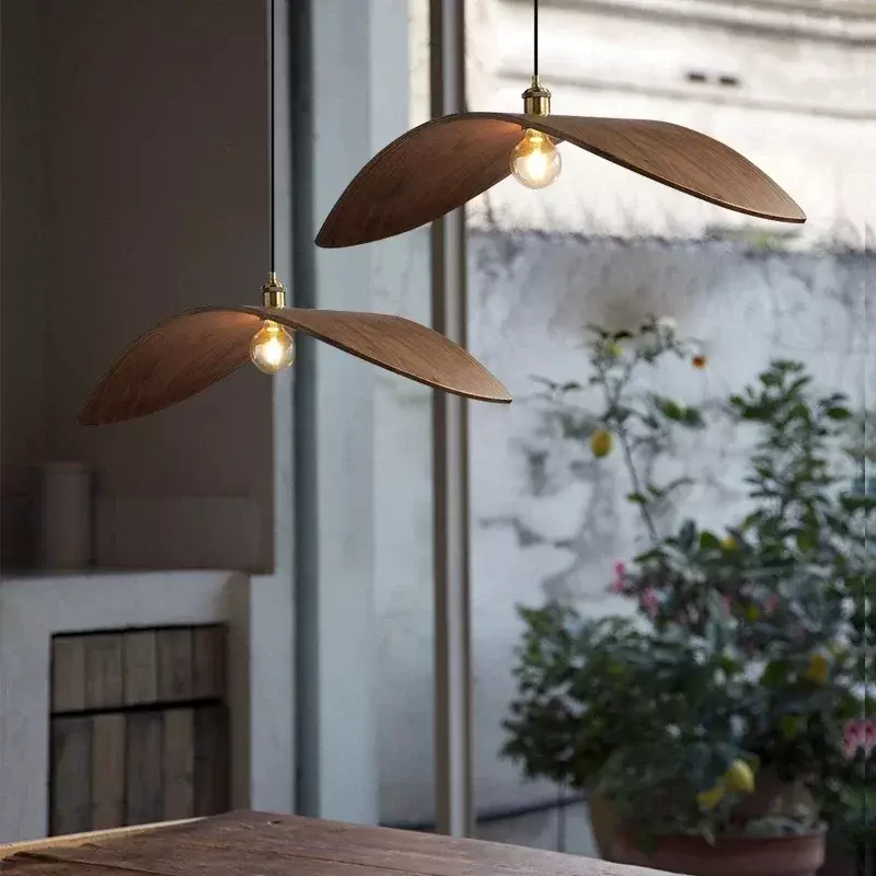 Vintage Holz Pendel leuchten für Esszimmer Küche Restaurant Bar hängen Kronleuchter Strohhut Wohnkultur Leuchten