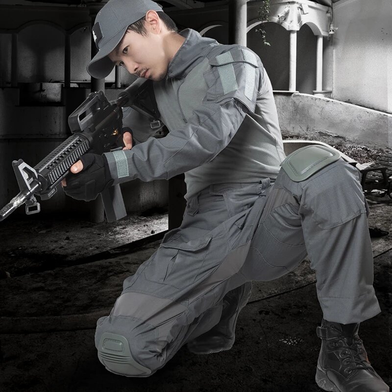 G2G3 전술 무릎 패드 팔꿈치 패드 군사 Airsoft 유니폼 정장 육군 군사 전술 전투 유니폼 airsoft 장비