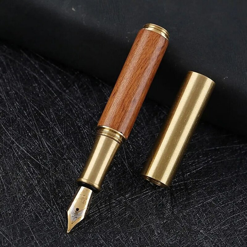 Ручка перьевая деревянная, карманная ручка из сандалового дерева для гладкого письма, высококлассная каллиграфия, роскошный изысканный бизнес