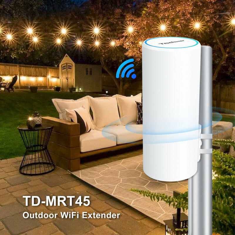 ตัวขยาย Wi-Fi luar ruangan AC1200, สายขยายสัญญาณ WiFi ระยะไกลแบบแบนด์คู่, ทนต่อสภาพอากาศ IP44, รองรับพลังงาน PoE, ดูอัลแบนด์สูงถึง1200Mbps