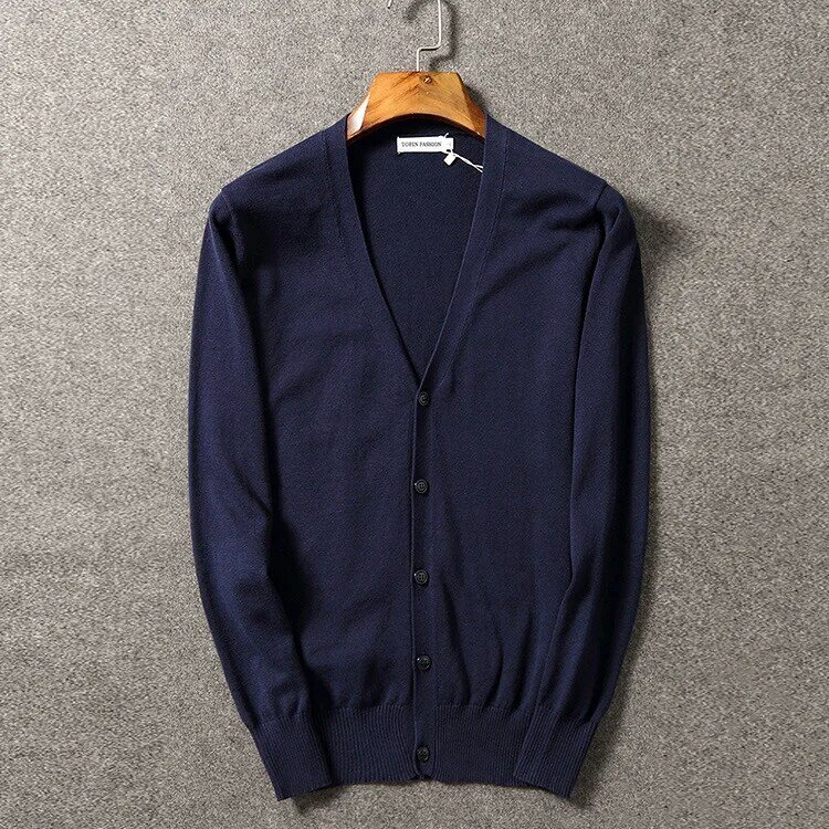 MRMT-suéter para hombre, cárdigan fino con cuello en V, chaqueta de Color sólido, informal, suelto, tendencia, 2024