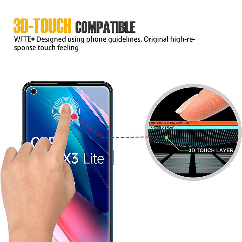 2/4Pcs Tempered Glass For OPPO Find X3 Lite Screen Protector Glass Film