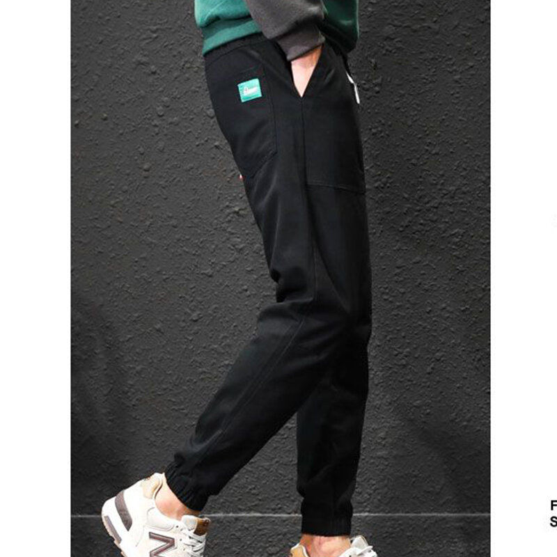 Весенне-осенние свободные повседневные спортивные брюки Y2K с эластичным поясом, мужские Модные универсальные брюки в Корейском стиле, мужская одежда