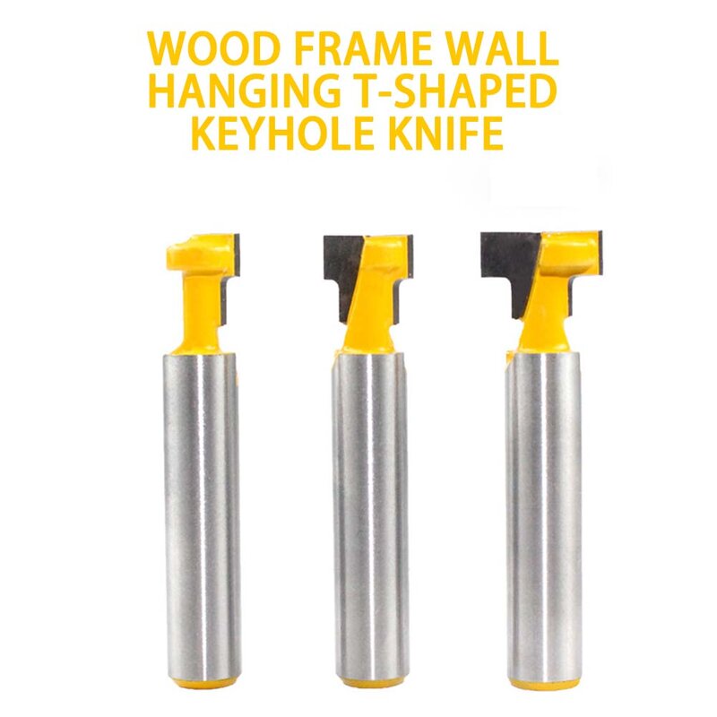 Straight Handle Keyhole Router Bit High Hardness Woodworking Slotting Cutter For DIY Furniture