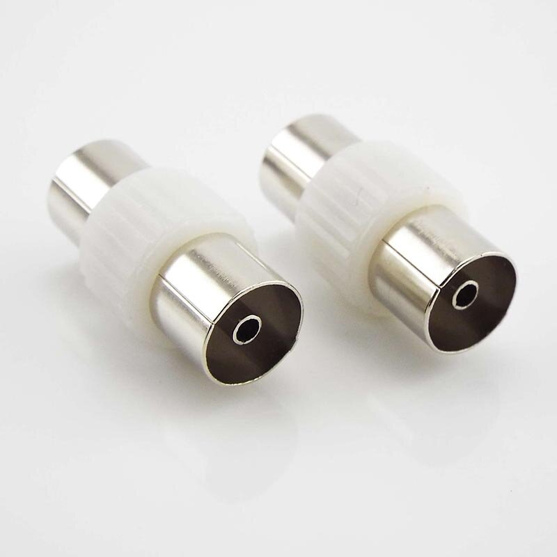 2pcs Male to Male / Female to Female TV Plug jack for Antennas TV RF Coaxial Plugs Connector Adapter